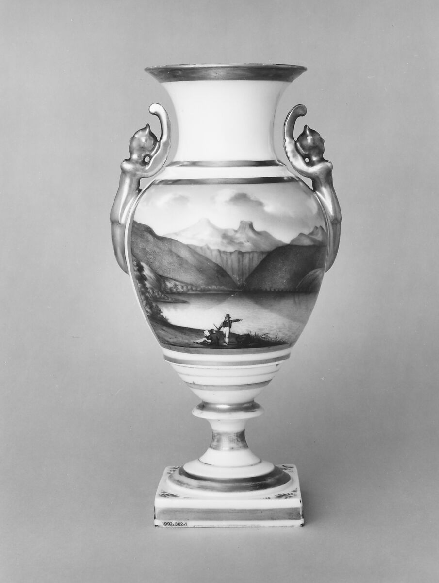 Vase, Probably decorated by Thomas Tucker (1812–1890), Porcelain, American