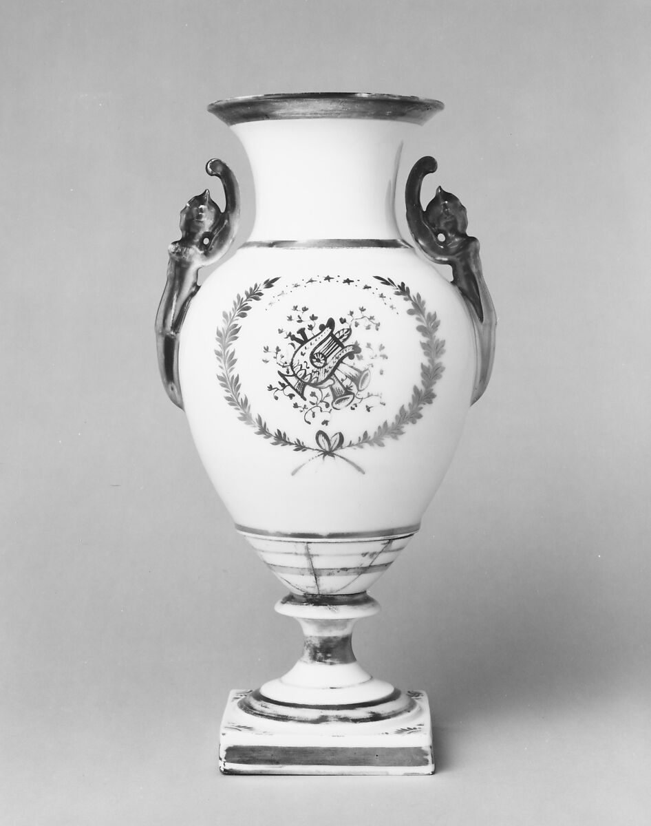 Vase, Probably decorated by Thomas Tucker (1812–1890), Porcelain, American