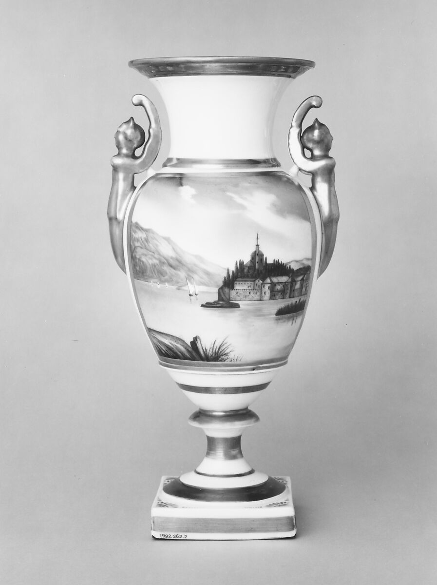 Vase, Probably decorated by Thomas Tucker (1812–1890), Porcelain, American