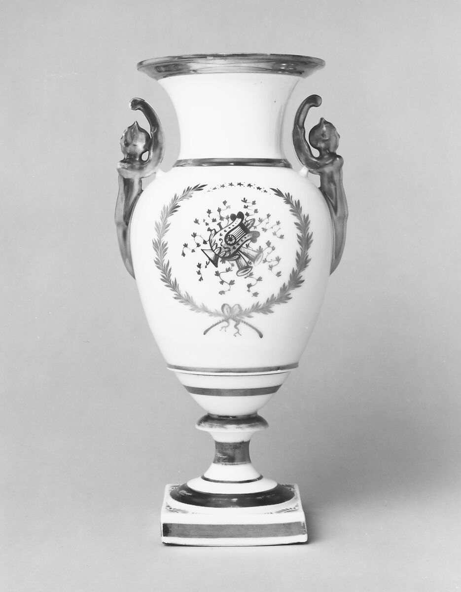 Vase, Probably decorated by Thomas Tucker (1812–1890), Porcelain, American
