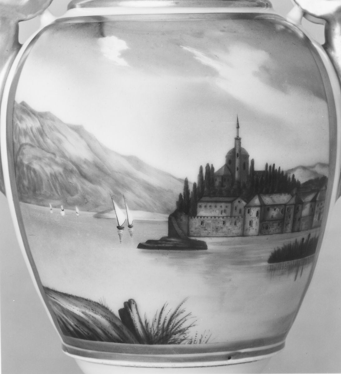 Vase, Probably decorated by Thomas Tucker (1812–1890), Porcelain, American
