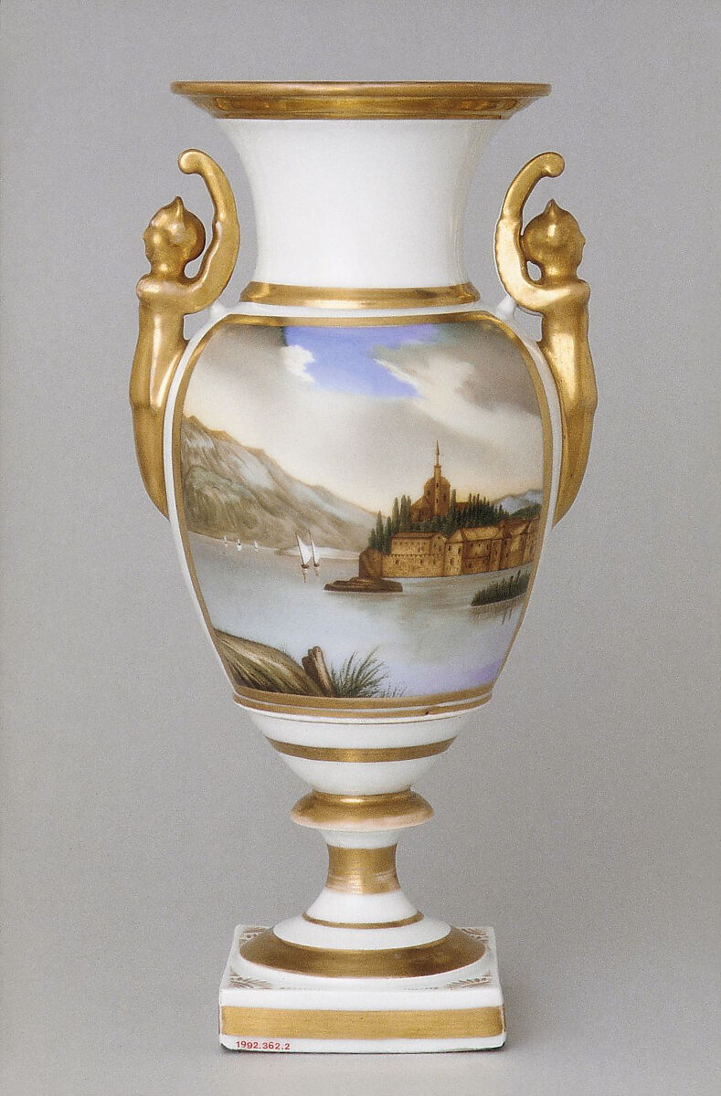 Vase, Probably decorated by Thomas Tucker (1812–1890), Porcelain, American