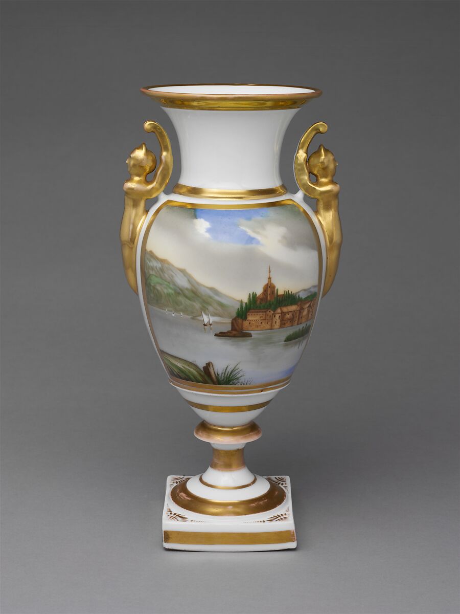 Vase, Probably decorated by Thomas Tucker (1812–1890), Porcelain, American 