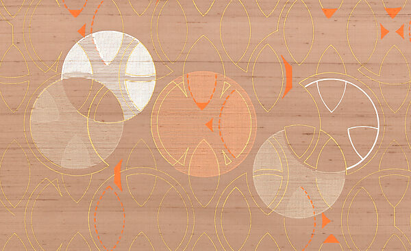 Length, Design 104, Printed Silk and Fortisan Casement, Frank Lloyd Wright (American, Richland Center, Wisconsin 1867–1959 Phoenix, Arizona), Silk, rayon, American