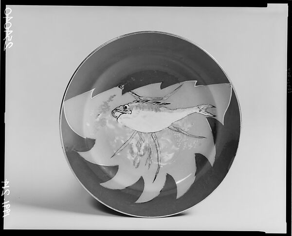Plate, Maria Longworth Nichols (American, 1849–1932), Painted and glazed earthenware, American