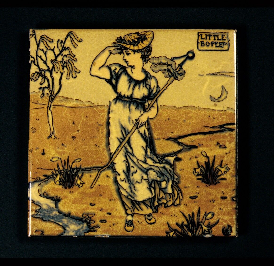 Tile, Possibly manufactured by American Encaustic Tile Company (American, New York, 1875–1935), Earthenware, American 