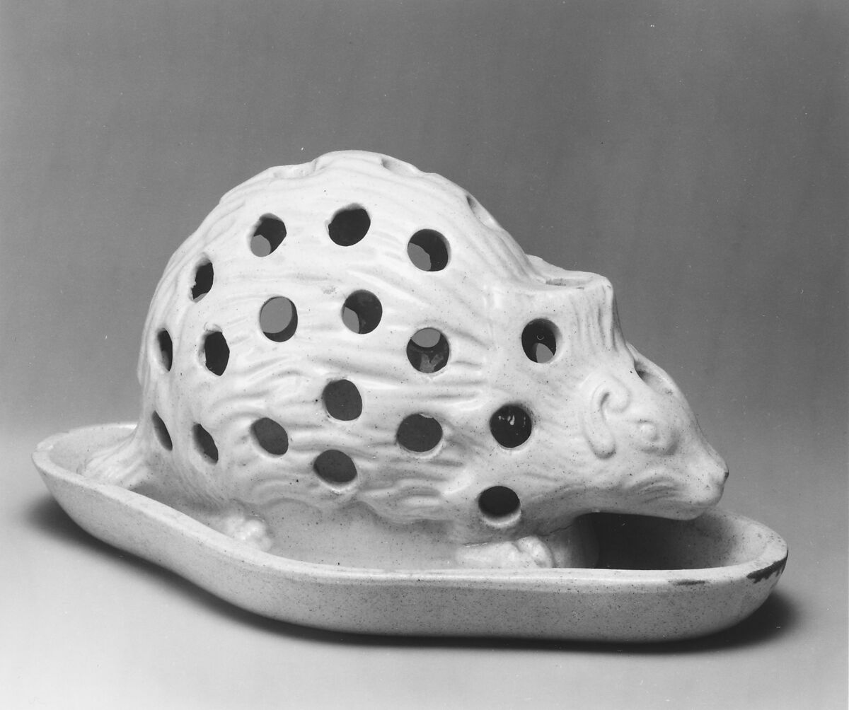 Crocus pot, Ira W. Corey (active 1867–70), Earthenware, American