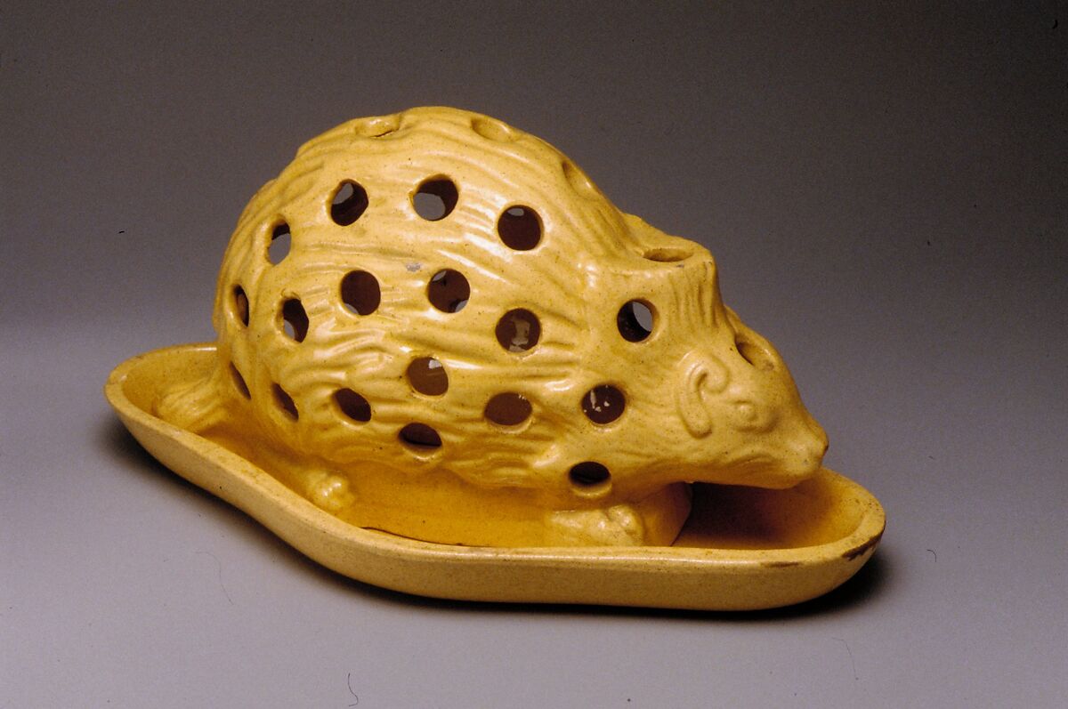 Crocus pot, Ira W. Corey (active 1867–70), Earthenware, American