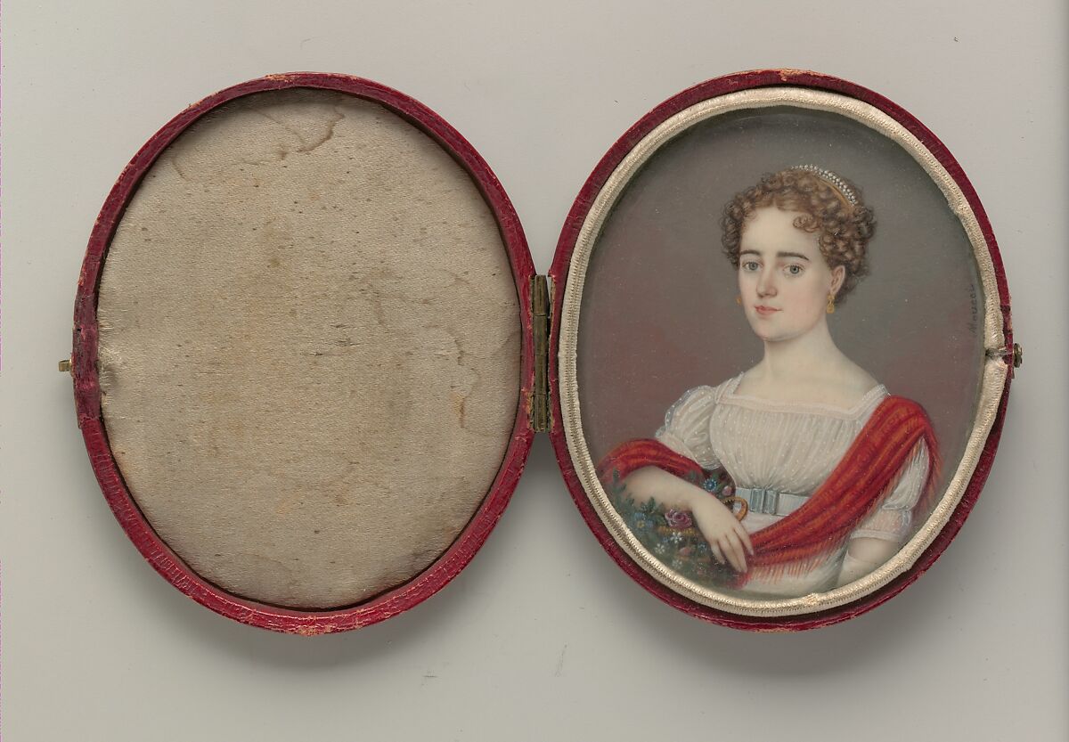 Mrs. Daniel Parkman (Mary George McDonough), Anthony Meucci (active 1818–37), Watercolor on ivory, American 