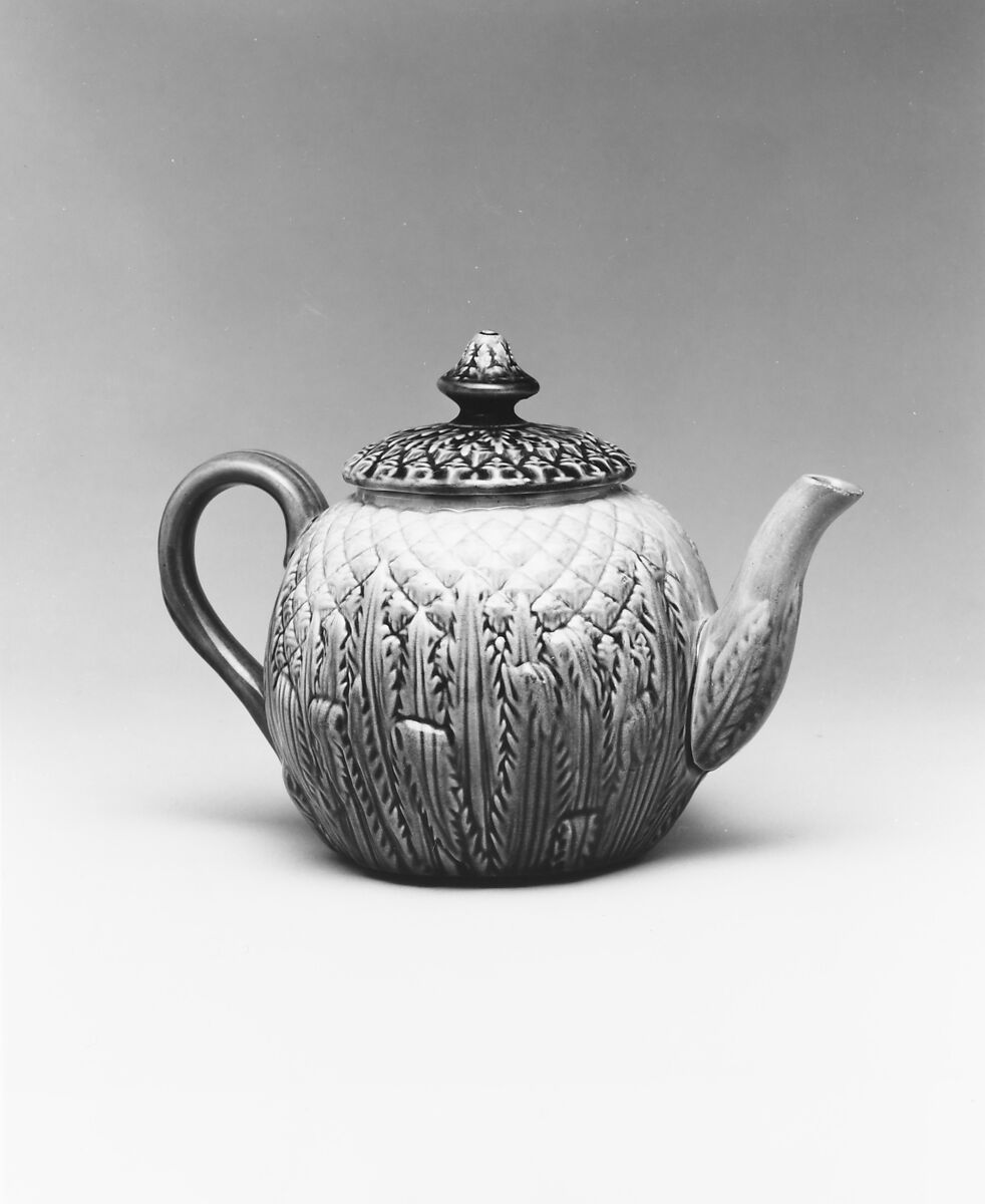 Teapot, Possibly Griffen, Smith and Hill (1880–1889), Earthenware, American