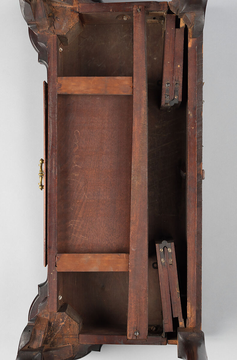 Card Table, Mahogany, cherry, pine, and needlework upholstery, American