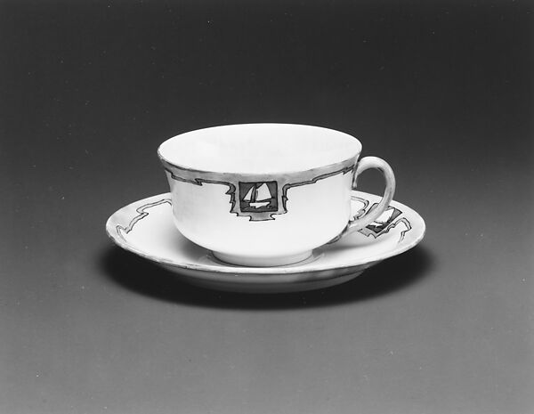 Cup and Saucer, F. G., Porcelain, American