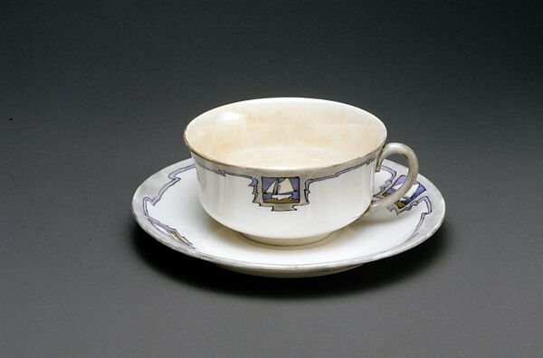 Cup and Saucer, F. G., Porcelain, American 