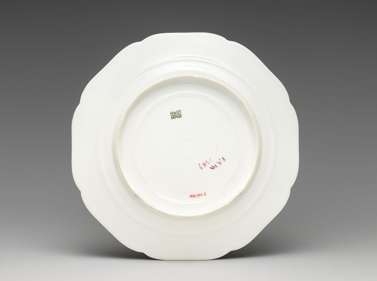 Plate, F. B. M., Porcelain, American