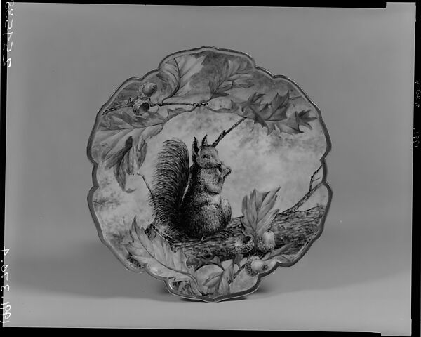 Plate, Lizzie M. Fairchild, Porcelain, overglaze enamel decoration, American