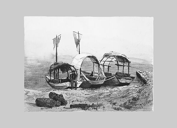 Matterhorn from Zmutt Glacier, Zermatt, recto (from "Splendid Mountain Watercolours" Sketchbook), John Singer Sargent (American, Florence 1856–1925 London), Watercolor and graphite on off-white wove paper, American