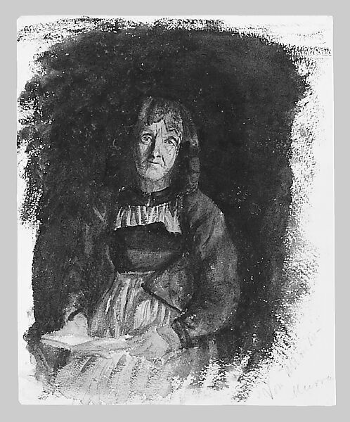 Matterhorn from Zmutt Glacier, Zermatt, recto (from "Splendid Mountain Watercolours" Sketchbook), John Singer Sargent (American, Florence 1856–1925 London), Watercolor and graphite on off-white wove paper, American