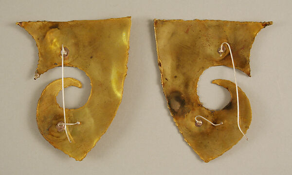 Earrings, Giorgio di Sant'Angelo (American, born Italy, 1933–1989), metal, American