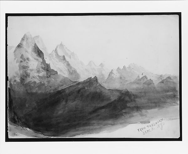 From Faulhorn (from "Splendid Mountain Watercolours" Sketchbook), John Singer Sargent  American, Watercolor and graphite on off-white wove paper, American