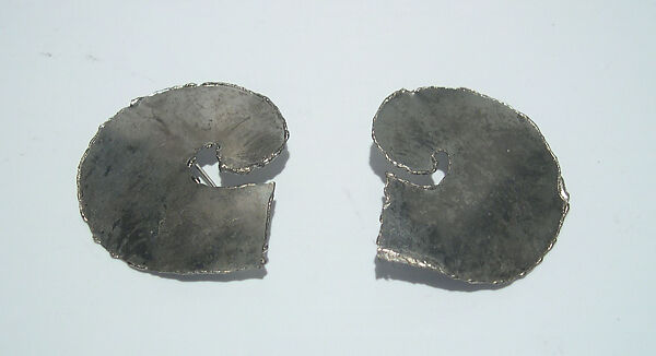 Earrings, Giorgio di Sant&#39;Angelo (American, born Italy, 1933–1989), metal, American 