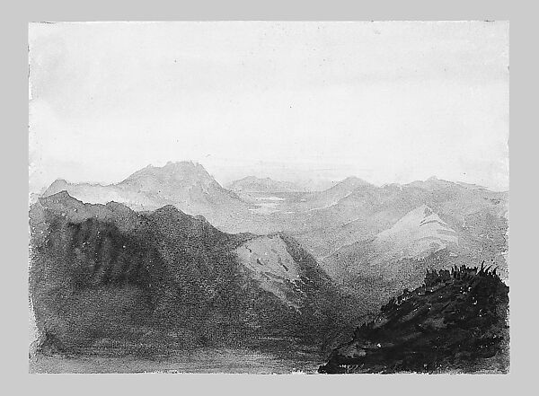 From Faulhorn, verso (from "Splendid Mountain Watercolours" Sketchbook), John Singer Sargent (American, Florence 1856–1925 London), Watercolor on off-white wove paper, American