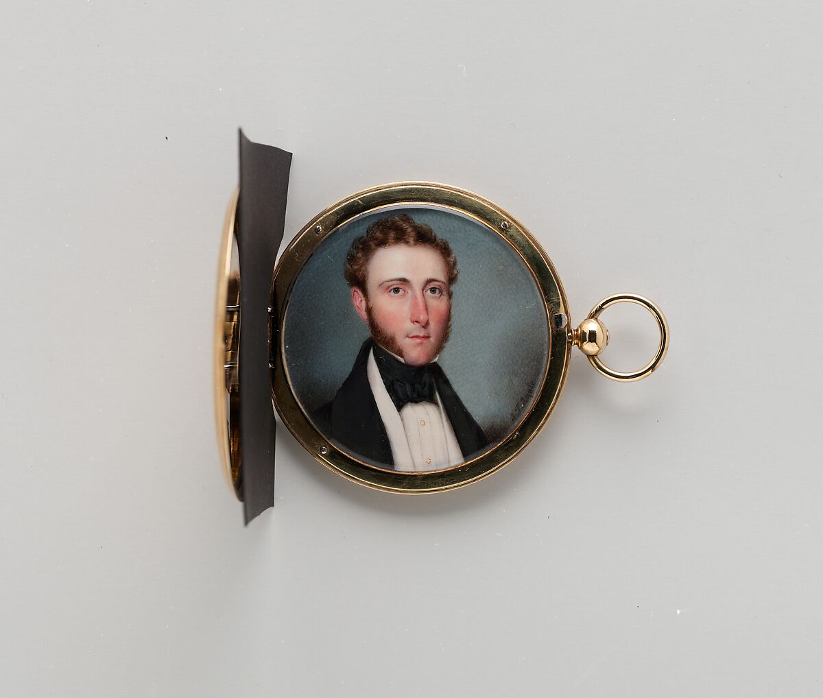 Portrait of a Gentleman, Alfred Thomas Agate (1812–1846), Watercolor on ivory, American