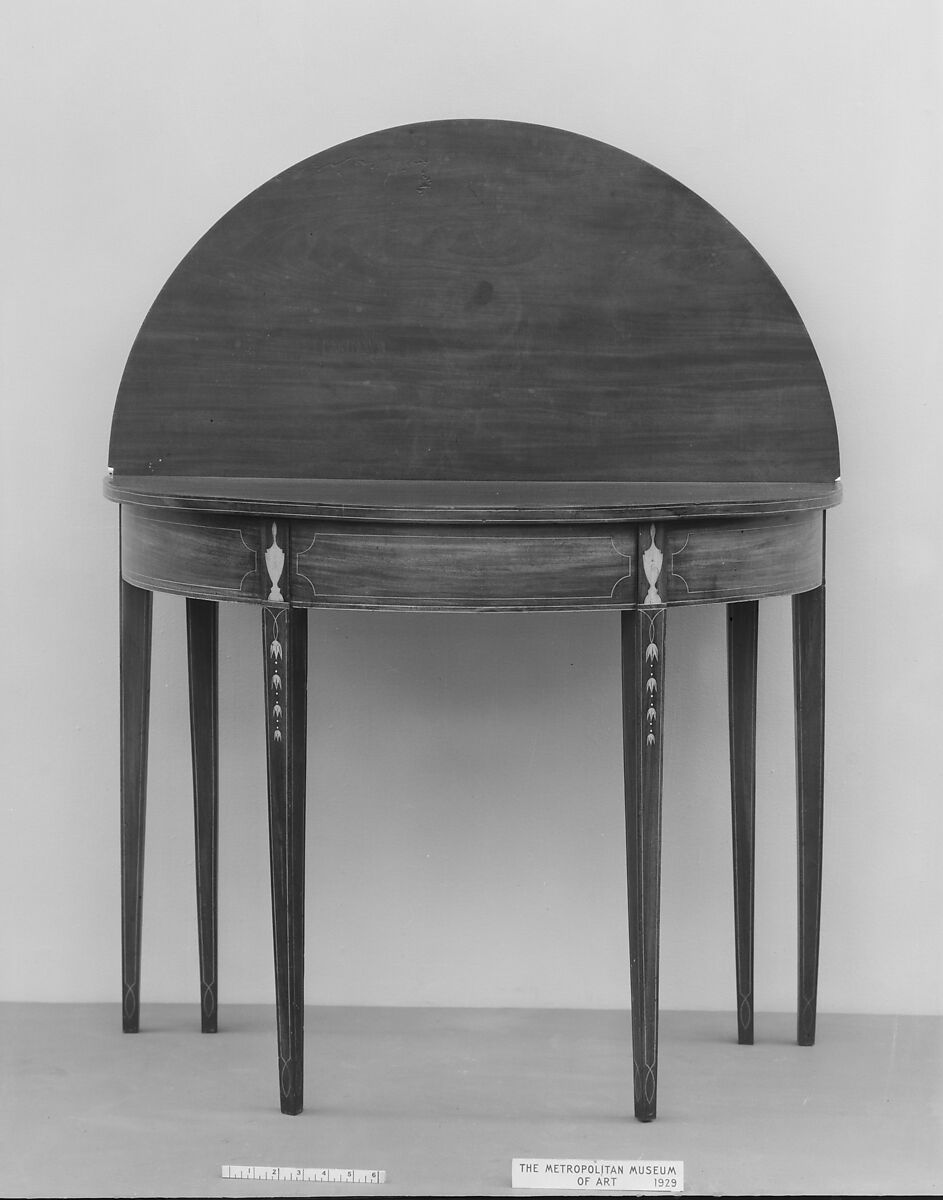 Card Table, Stephen Goddard (1764–1804), Mahogany, satinwood, ivory, tulip poplar, chestnut, American