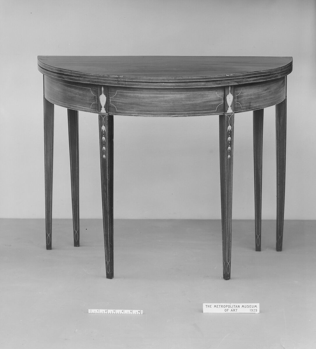 Card Table, Stephen Goddard (1764–1804), Mahogany, satinwood, ivory, tulip poplar, chestnut, American