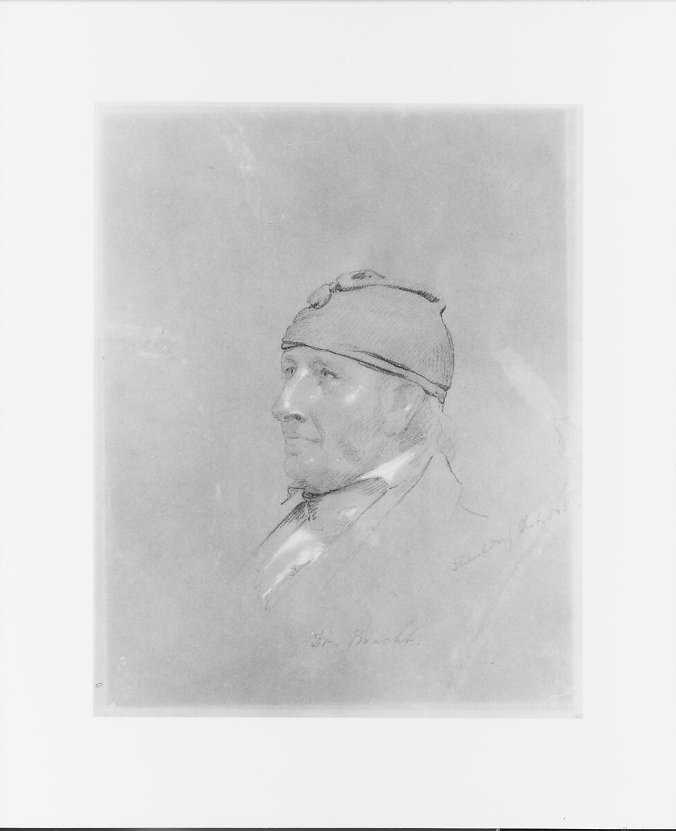 Dr. Bracht, Eastman Johnson (American, Lovell, Maine 1824–1906 New York), Graphite and white chalk on brown wove paper, American