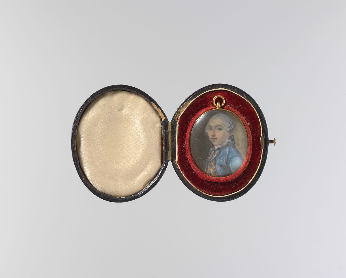 Samuel Verplanck, Watercolor on ivory in gold locket, Dutch 