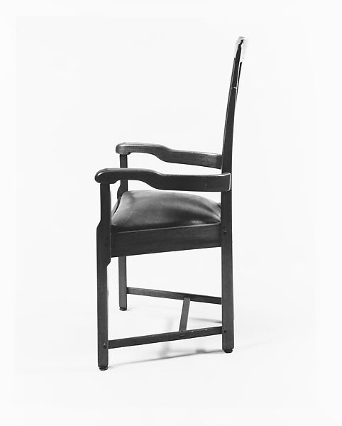 Armchair, Greene and Greene (1894–1916), Honduras mahogany, ebony, fruitwood, silver, copper, and mother-of-pearl, American