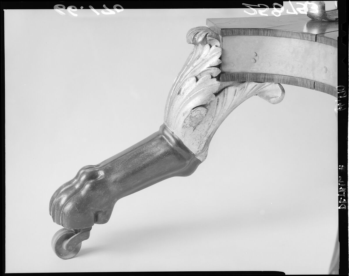 Card Table, Attributed to Charles-Honoré Lannuier (France 1779–1819 New York), Bird's-eye maple, rosewood, satinwood, mahogany, brass; secondary wood: pine, American