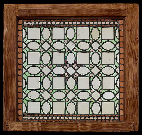 Stained Glass Window, Designed by McKim, Mead and White, Leaded colored glass, pine, American 