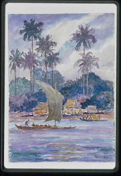 Malayan Moonlight, Reynolds Beal (1867–1951), Watercolor, gouache, and graphite on white wove paper, American