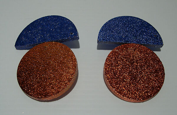 Earrings, Giorgio di Sant&#39;Angelo (American, born Italy, 1933–1989), plastic, cork, metal, American 