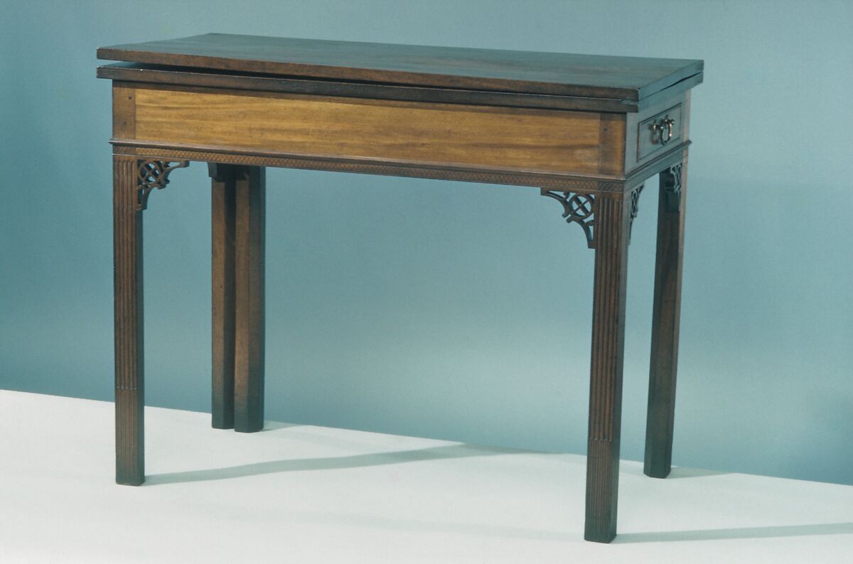 Card table, John Townsend (1732–1809), Mahogany, maple, chestnut, tulip poplar, American