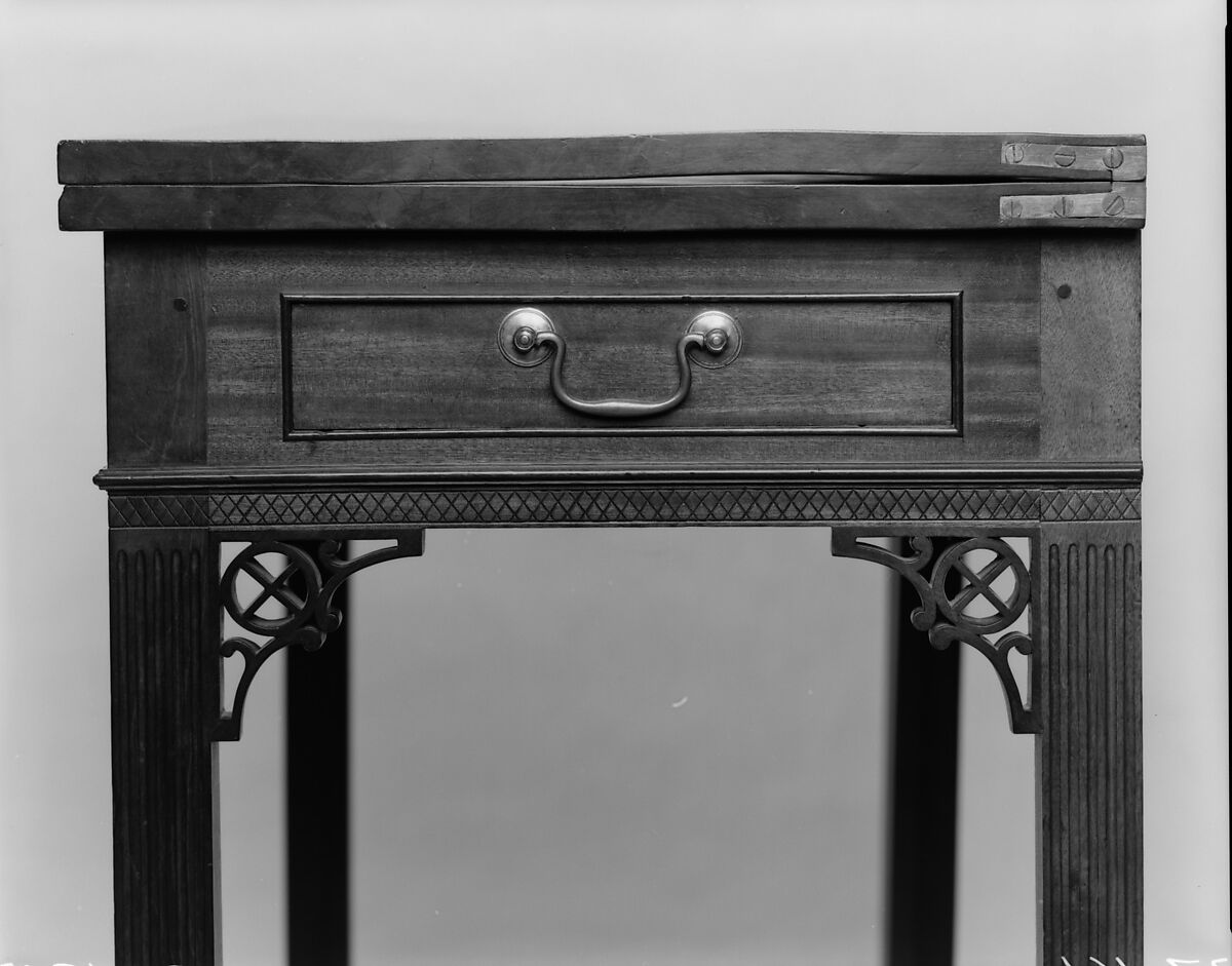 Card table, John Townsend (1732–1809), Mahogany, maple, chestnut, tulip poplar, American