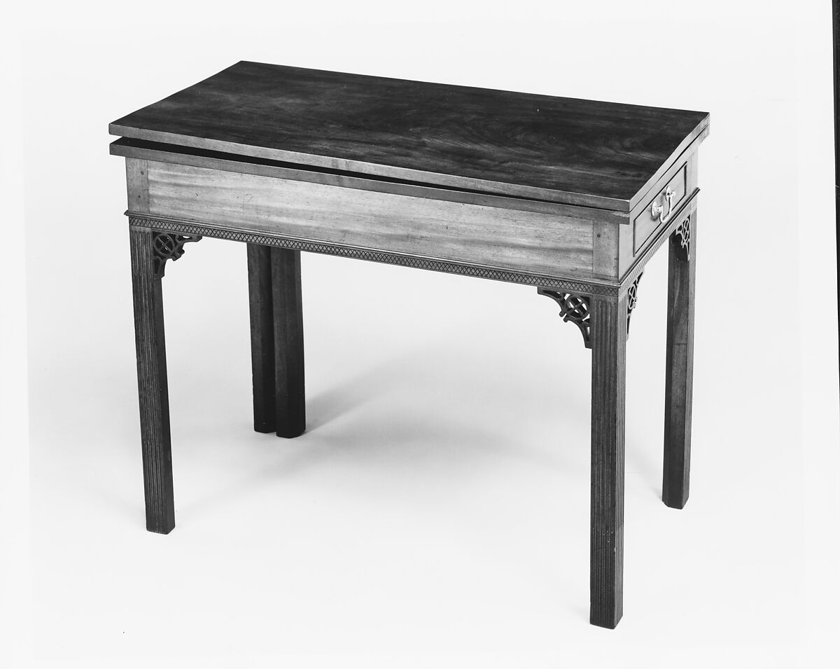 Card table, John Townsend (1732–1809), Mahogany, maple, chestnut, tulip poplar, American