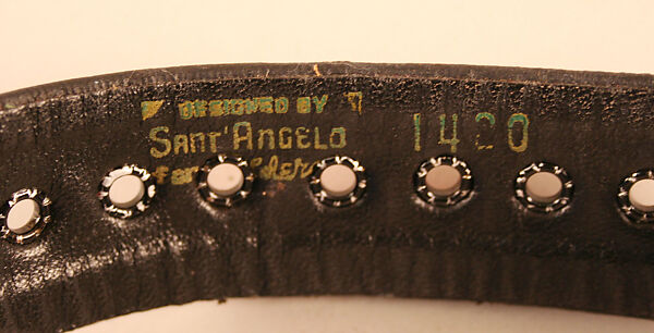 Jewelry set, Giorgio di Sant'Angelo (American, born Italy, 1933–1989), leather, synthetic fiber, metal, American