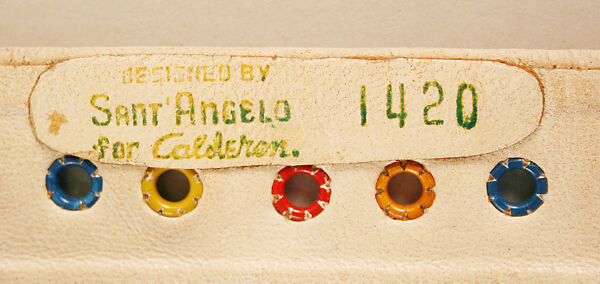 Jewelry set, Giorgio di Sant'Angelo (American, born Italy, 1933–1989), leather, synthetic fiber, metal, American