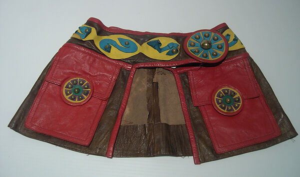 Skirt, Giorgio di Sant&#39;Angelo (American, born Italy, 1933–1989), leather, metal, American 