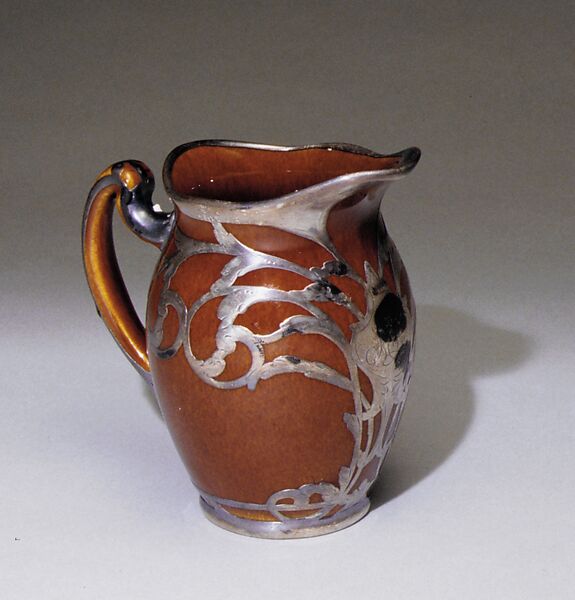 Cream Pitcher, Lenox, Incorporated (American, Trenton, New Jersey, established 1889), Porcelain, silver overlay, American 