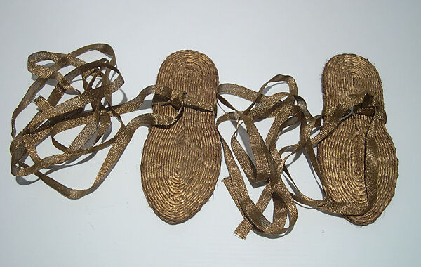 Sandals, Giorgio di Sant&#39;Angelo (American, born Italy, 1933–1989), straw, synthetic, American 