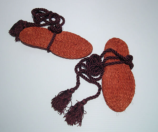 Sandals, Giorgio di Sant&#39;Angelo (American, born Italy, 1933–1989), straw, synthetic fiber, American 