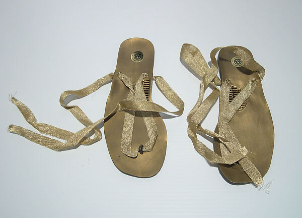 Sandals, Giorgio di Sant&#39;Angelo (American, born Italy, 1933–1989), synthetic fiber, rubber, American 
