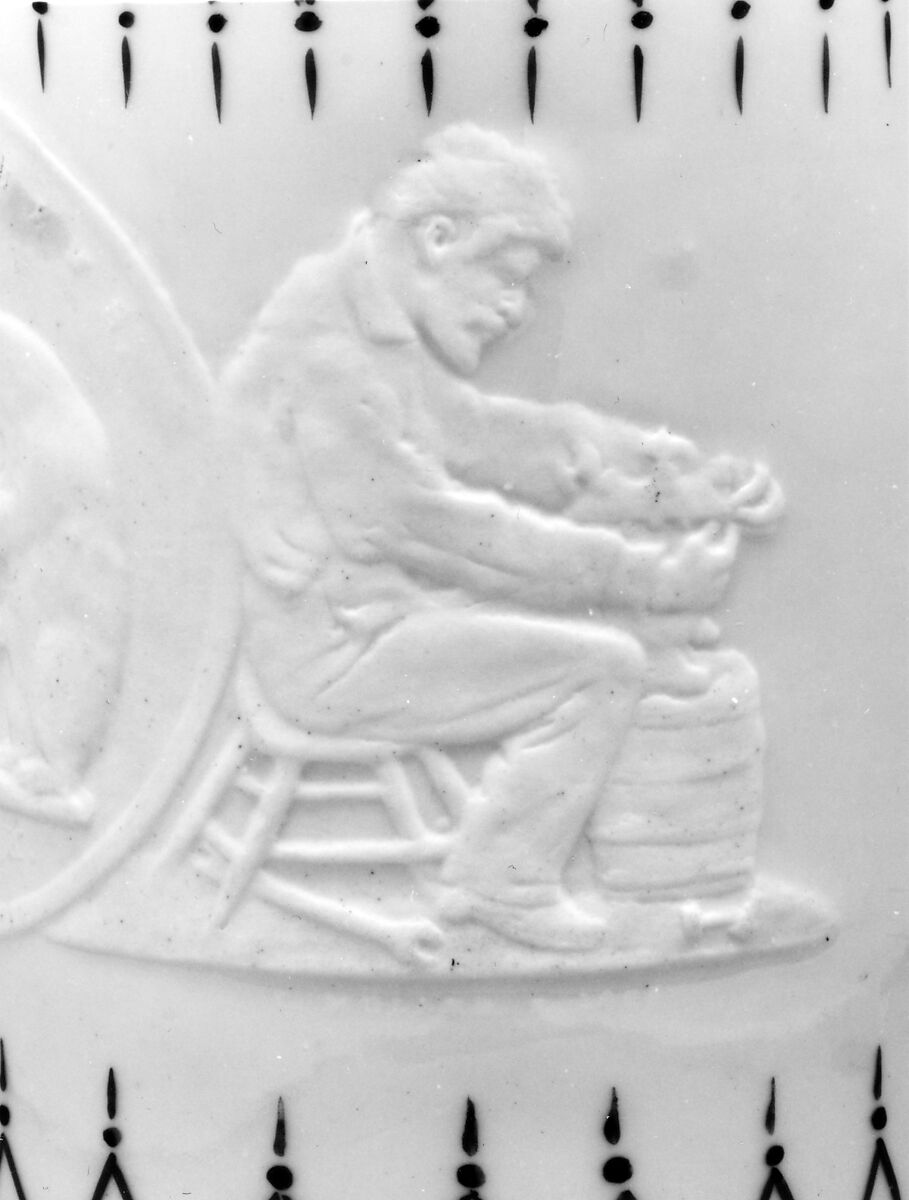 Mug, Designed by Karl L. H. Müller (American, 1820–1887), Porcelain, American