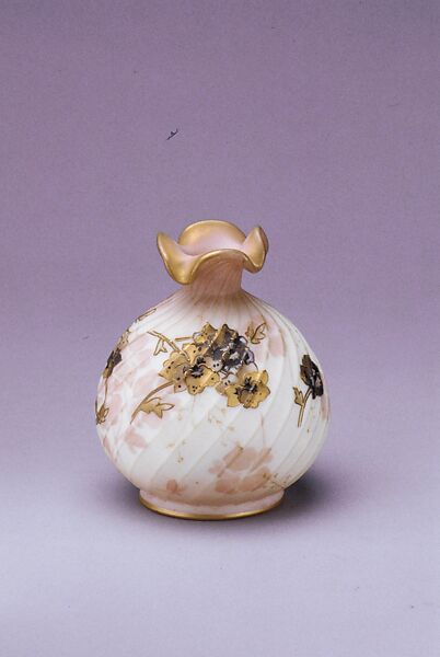 Vase, Mount Washington Glass Company (American, New Bedford, Massachusetts, 1837–1958), Blown crown milano glass, American 