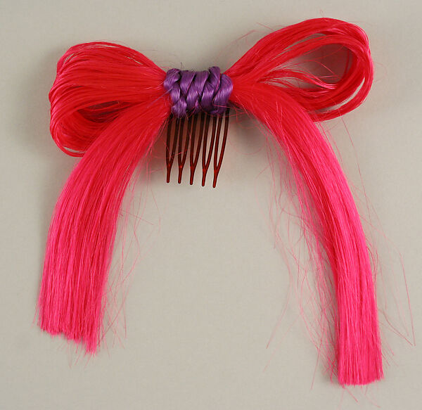 Hairpin, Giorgio di Sant&#39;Angelo (American, born Italy, 1933–1989), synthetic fiber, plastic, American 