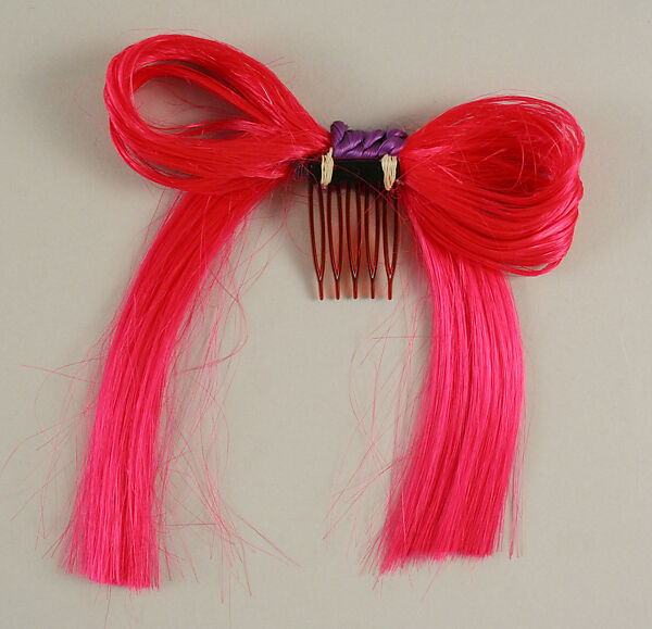 Hairpin, Giorgio di Sant'Angelo (American, born Italy, 1933–1989), synthetic fiber, plastic, American