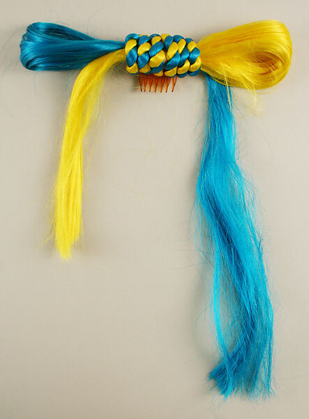 Hairpin, Giorgio di Sant&#39;Angelo (American, born Italy, 1933–1989), synthetic fiber, plastic, American 